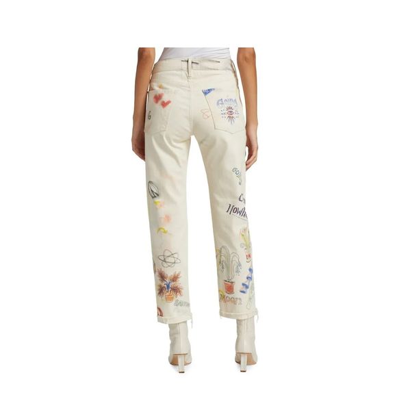 Free People x Mother Scrapper Cuff Fray Ankle Jeans Size 27 NWT - Picture 2 of 7